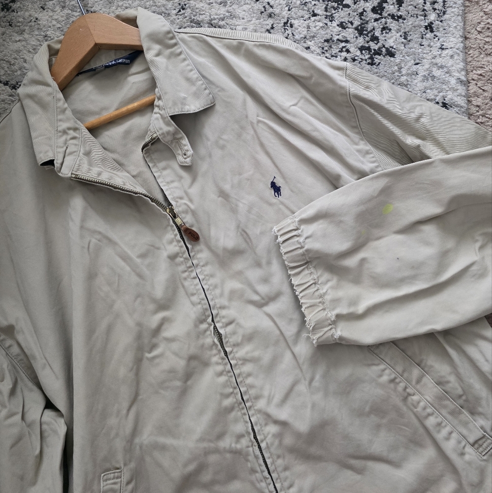 Vintage Polo Ralph Lauren Field Utility Jacket Mens XL Cotton Tan
